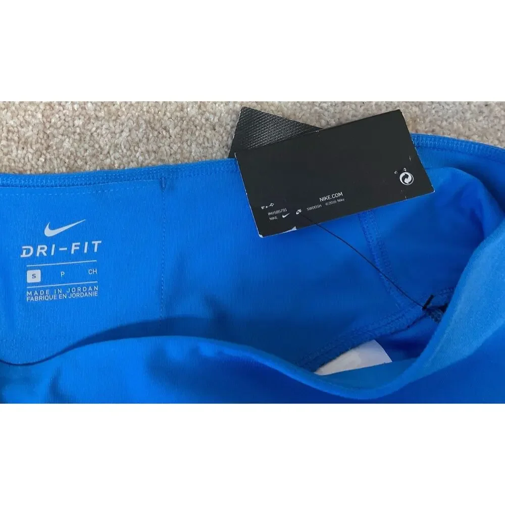 Nike Dri Fit Training Tight Fit Woman’s Size Small Blue Leggings With Stripe New